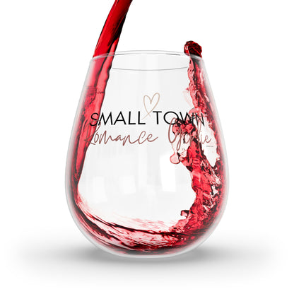 Small Town Romance Stemless Wine Glass